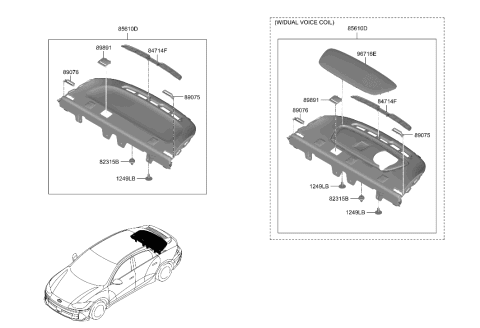 2023 Hyundai Ioniq 6 Rear Package Tray Diagram