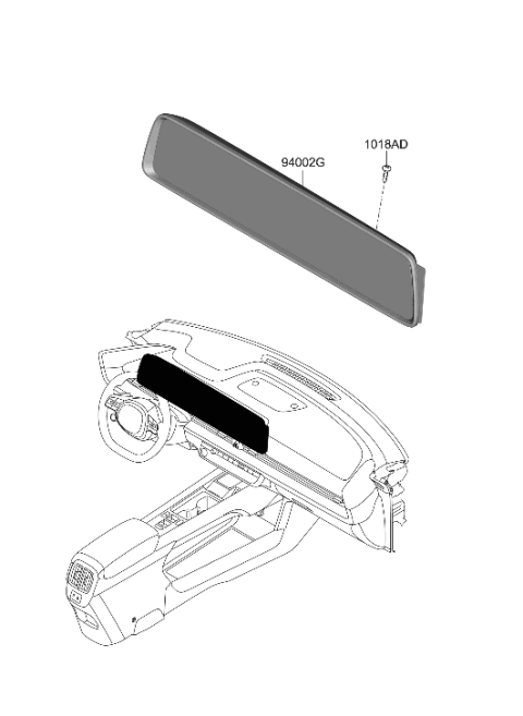 2023 Hyundai Ioniq 6 CLUSTER ASSY-INSTRUMENT Diagram for 94003-KL000