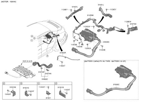 1992 Hyundai Elantra JUNCTION BOX ASSY-HIGH VOLTAGE Diagram for 91958-KL020