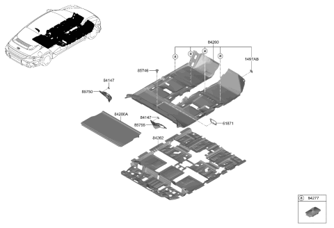 2023 Hyundai Ioniq 6 Floor Covering Diagram