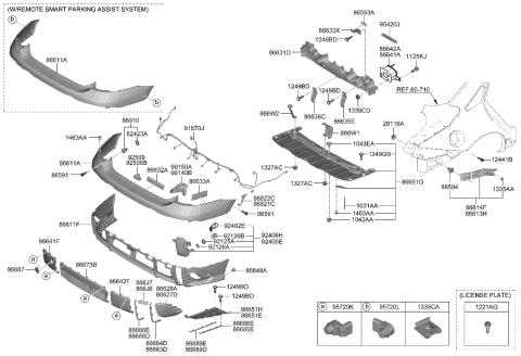 2023 Hyundai Ioniq 6 COVER-RR BUMPER Diagram for 86610-KL200