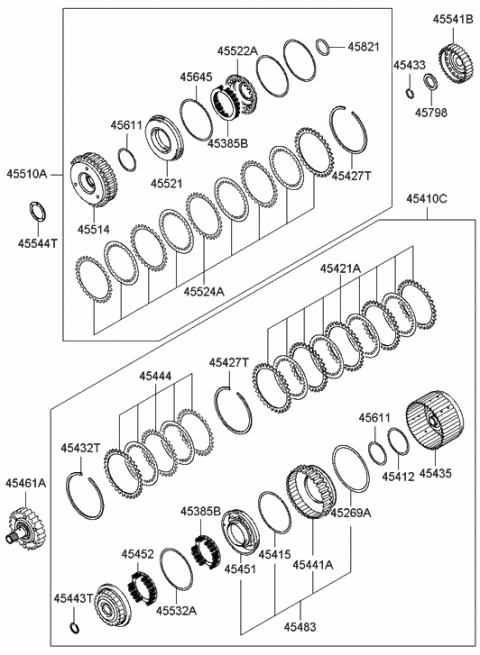 2006 Hyundai Entourage Transaxle Clutch - Auto Diagram 1