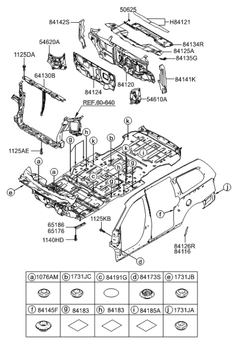 2008 Hyundai Entourage Isolation Pad & Plug Diagram 2