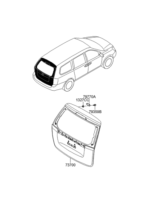 2007 Hyundai Entourage Tail Gate Diagram