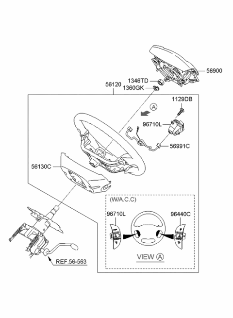 2007 Hyundai Entourage Steering Wheel Diagram