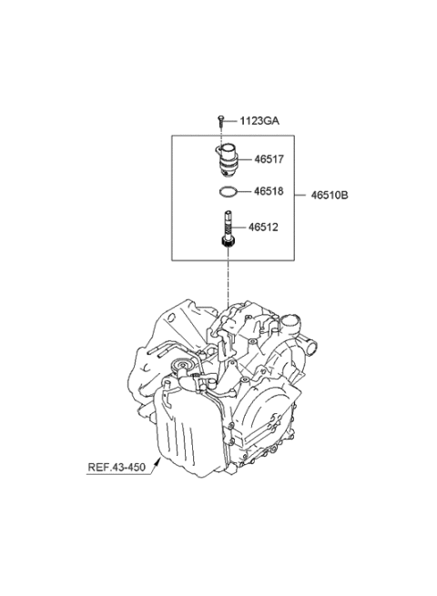 2006 Hyundai Entourage Sensor Assembly-Speed Diagram for 46510-39600