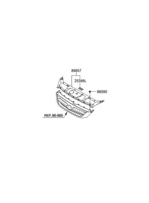 2008 Hyundai Entourage Radiator Grille Diagram