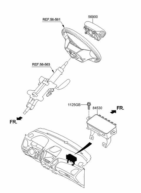 2014 Hyundai Tucson Air Bag System Diagram 1