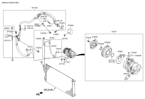 2021 Hyundai Santa Fe Valve-Expansion Diagram for 97626-2S000