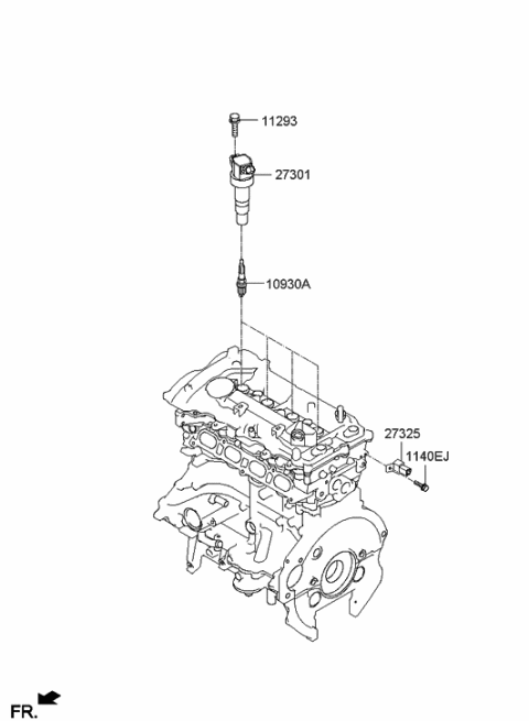 2014 Hyundai Tucson Spark Plug & Cable Diagram 1