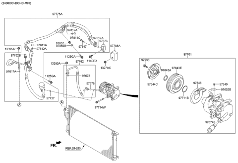 2014 Hyundai Tucson Air conditioning System-Cooler Line Diagram 2