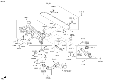 2014 Hyundai Tucson Rear Suspension Control Arm Diagram 1