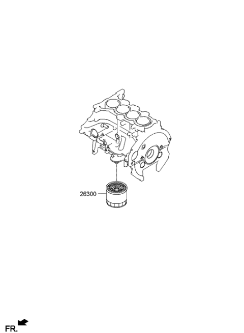 2014 Hyundai Tucson Front Case & Oil Filter Diagram 1