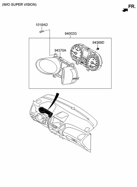 2021 Hyundai Santa Fe Cluster Assembly-Instrument Diagram for 94011-2S060