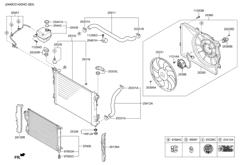 2014 Hyundai Tucson Engine Cooling System Diagram 1