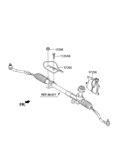 2021 Hyundai Santa Fe Heat Protector Assembly-Power STEE Diagram for 57281-3W100