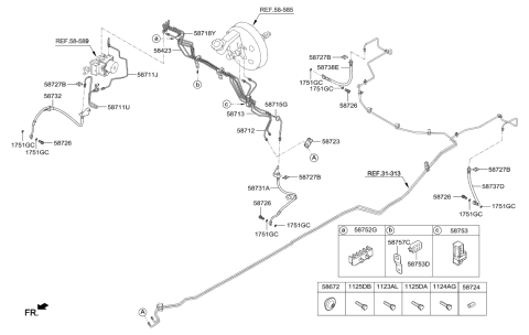 2014 Hyundai Tucson Clip Diagram for 58753-2S500