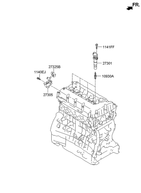 2021 Hyundai Santa Fe Coil Assembly-Ignition Diagram for 27300-2E000