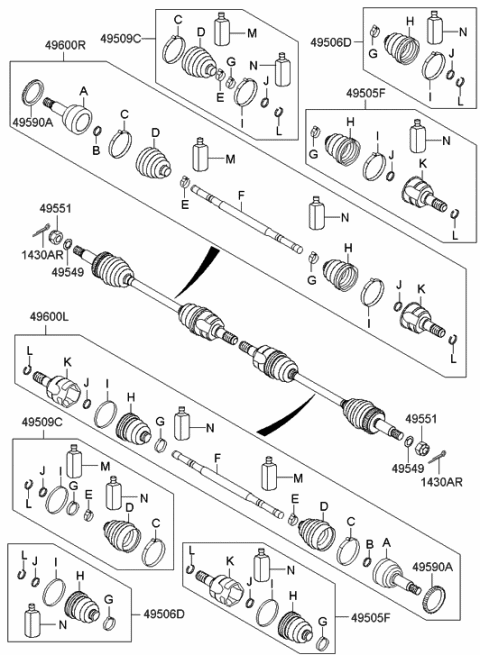 2014 Hyundai Tucson Tone Wheel Diagram for 49590-07000