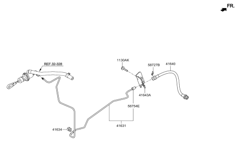 2014 Hyundai Tucson Hose-Clutch Diagram for 41640-2S300