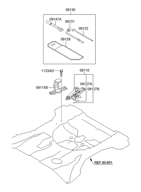 2014 Hyundai Tucson OVM Tool Diagram