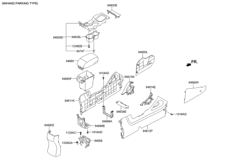 2014 Hyundai Tucson Console Diagram 2