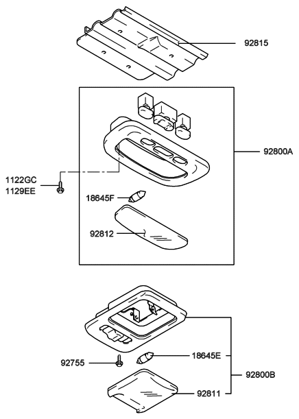 2003 Hyundai Accent Room Lamp Diagram