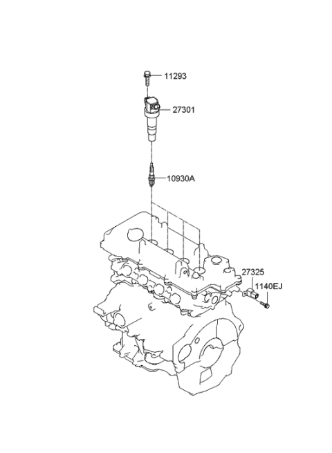 2013 Hyundai Elantra GT Spark Plug & Cable Diagram 1