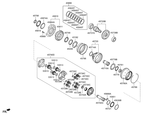 2013 Hyundai Elantra GT Transaxle Gear - Auto Diagram 3