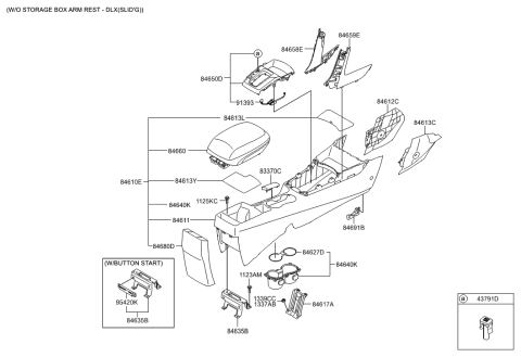 2014 Hyundai Elantra GT Console Diagram 1