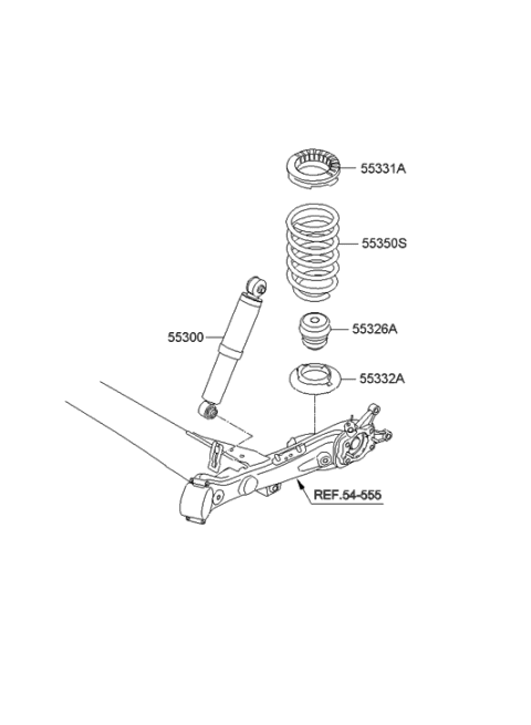 2013 Hyundai Elantra GT Rear Spring & Strut Diagram