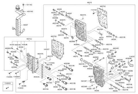 2013 Hyundai Elantra GT Transmission Valve Body Diagram 2