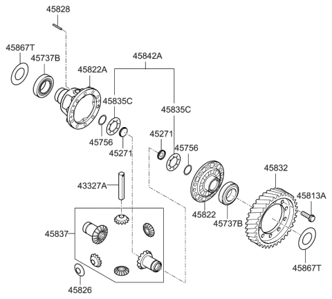 2013 Hyundai Elantra GT Transaxle Gear - Auto Diagram 4