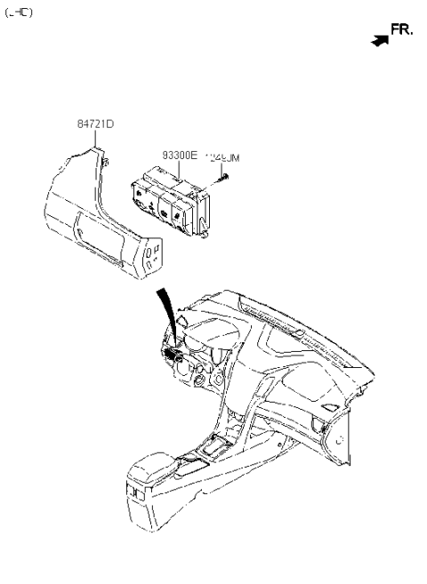 2013 Hyundai Elantra GT Complete-Crash Pad Lower Switch Diagram for 93310-A5450-VYF