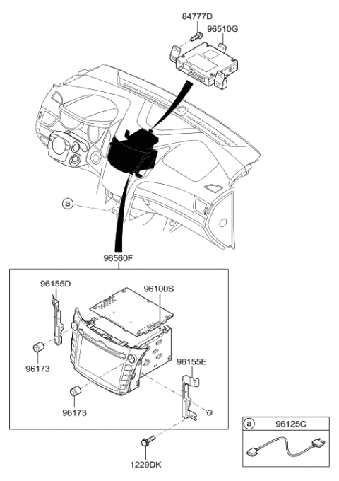 2014 Hyundai Elantra GT Head Unit Assembly-Avn Diagram for 96560-A5110-GU