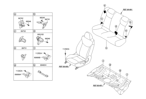 2013 Hyundai Elantra GT Hardware-Seat Diagram