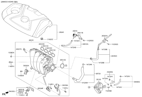 2014 Hyundai Elantra GT Intake Manifold Diagram 1