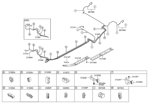 2013 Hyundai Elantra GT Tube-Fuel Vapor Diagram for 31340-A5600