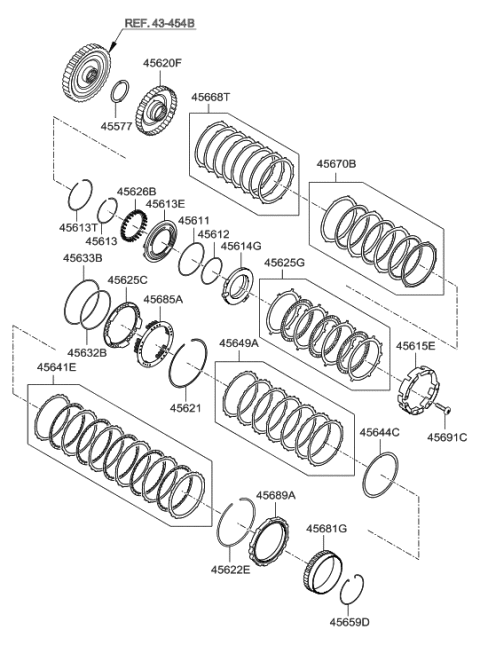 2013 Hyundai Elantra GT Transaxle Brake-Auto Diagram 2