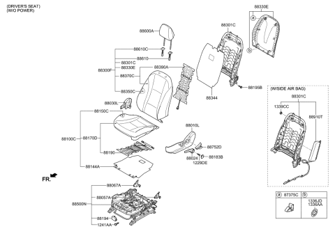 2013 Hyundai Elantra GT Front Seat Diagram 2