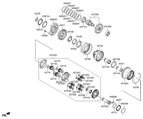 2014 Hyundai Elantra GT Transaxle Gear - Auto Diagram 1