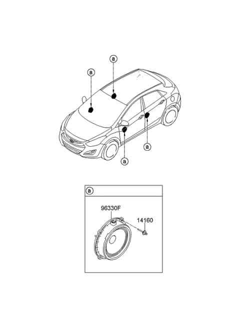 2014 Hyundai Elantra GT Speaker Diagram