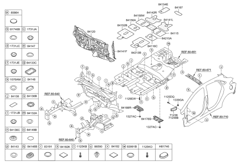 2014 Hyundai Elantra GT Isolation Pad & Plug Diagram