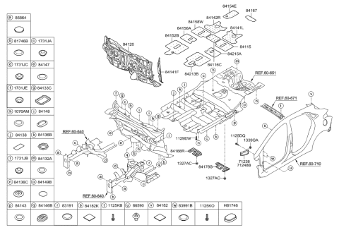 2013 Hyundai Elantra GT Plug-Drain Hole Diagram for 84146-2B000