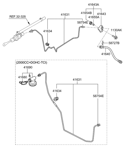 2013 Hyundai Elantra GT Clutch Master Cylinder Diagram