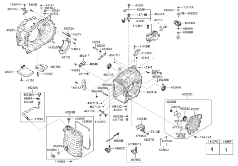 2014 Hyundai Elantra GT Auto Transmission Case Diagram 2