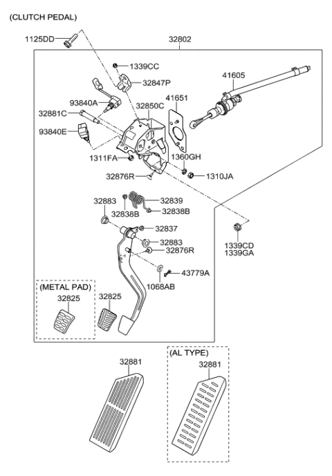 2008 Hyundai Tiburon Spring-Turn Over Diagram for 32827-3X200