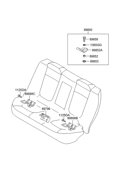 2005 Hyundai Sonata Child Rest Holder Diagram