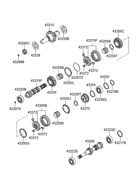 2005 Hyundai Sonata New Body Style (Korean) Transaxle Gear (MTA) Diagram 1