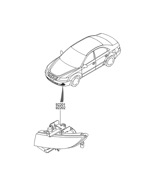 2005 Hyundai Sonata New Body Style (Korean) Body Side Lamp Diagram